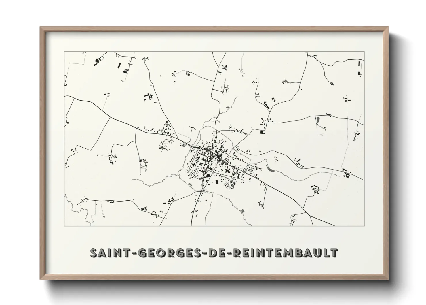 Une affiche de carte sur Saint-Georges-de-Reintembault