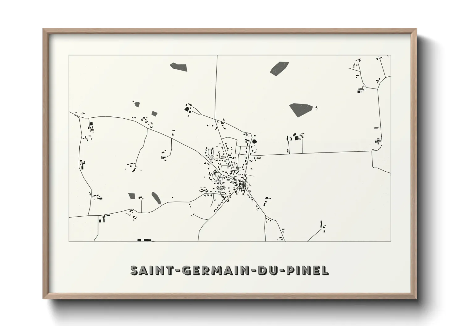 Une affiche de carte sur Saint-Germain-du-Pinel