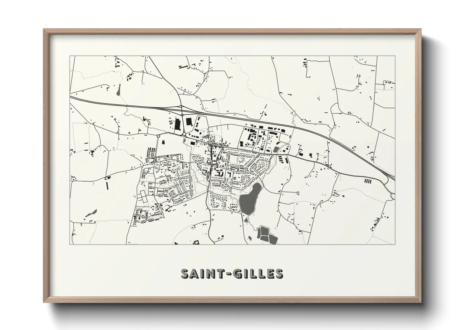 Une affiche de carte sur Saint-Gilles