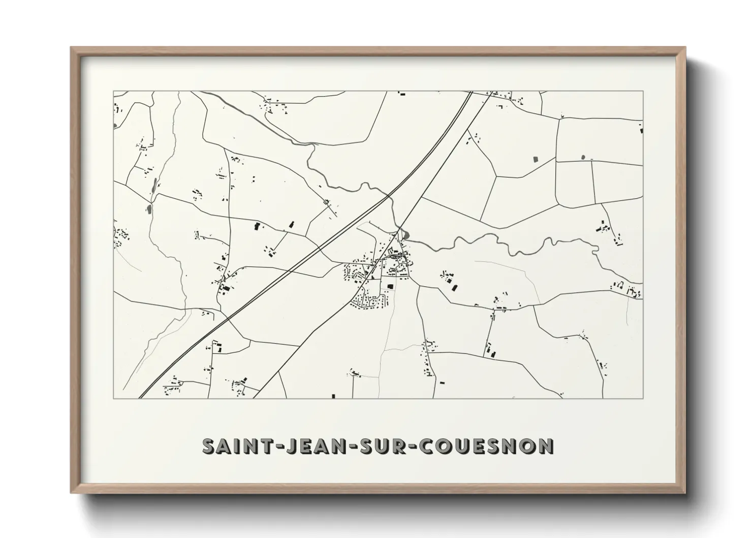 Une affiche de carte sur Saint-Jean-sur-Couesnon