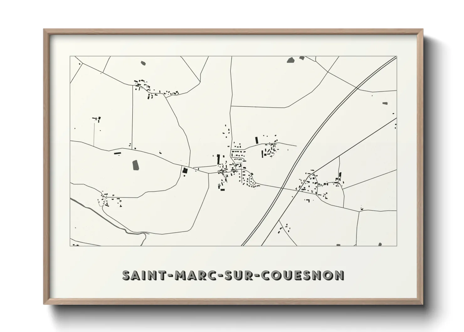 Une affiche de carte sur Saint-Marc-sur-Couesnon
