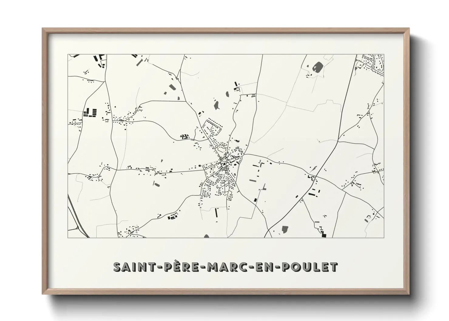 Une affiche de carte sur Saint-Père-Marc-en-Poulet