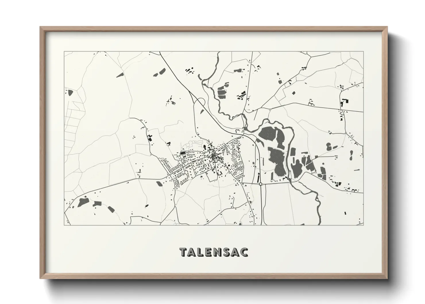 Une affiche de carte sur Talensac