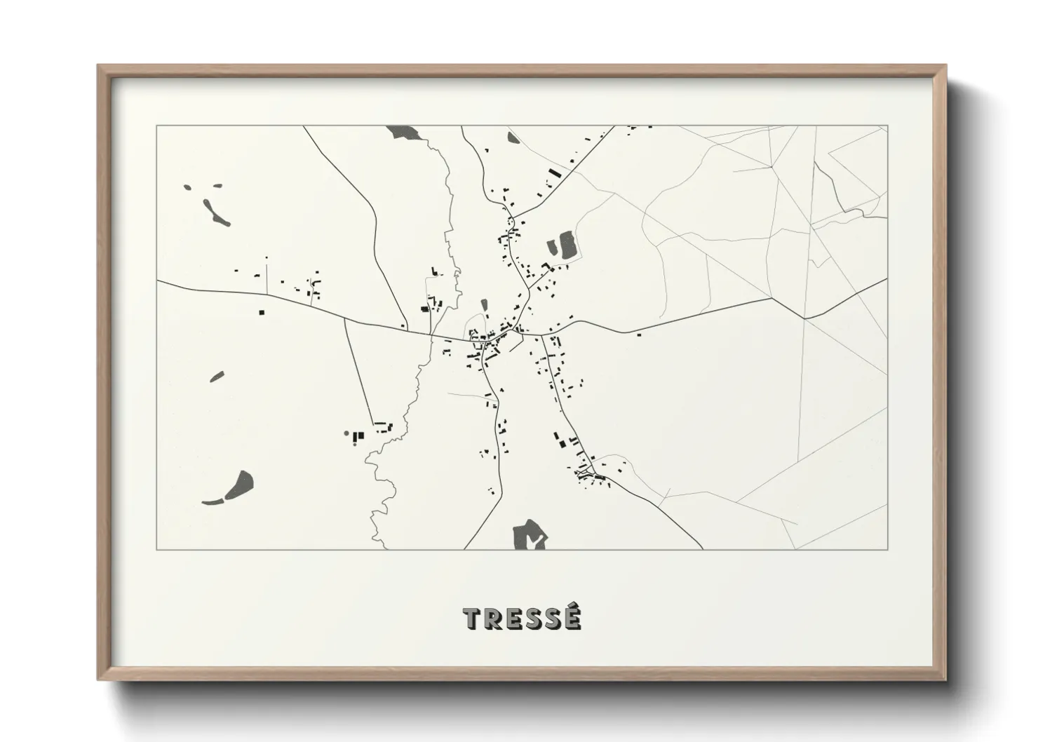 Une affiche de carte sur Tressé