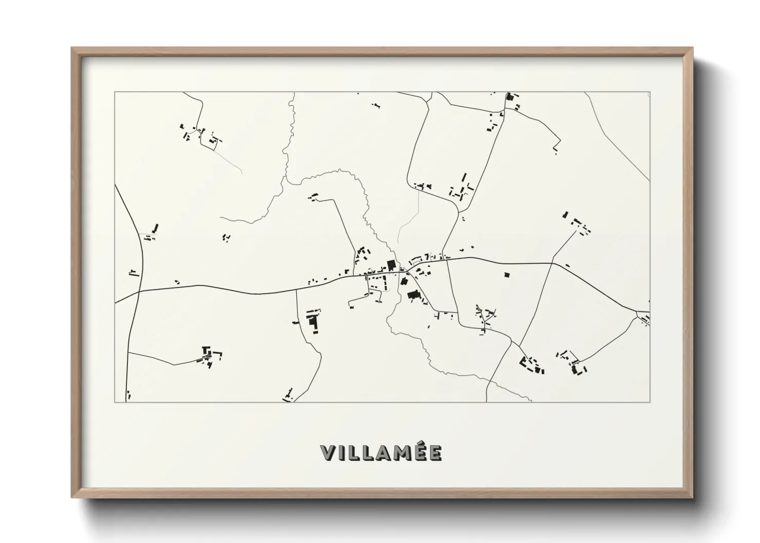 Une affiche de carte sur Villamée