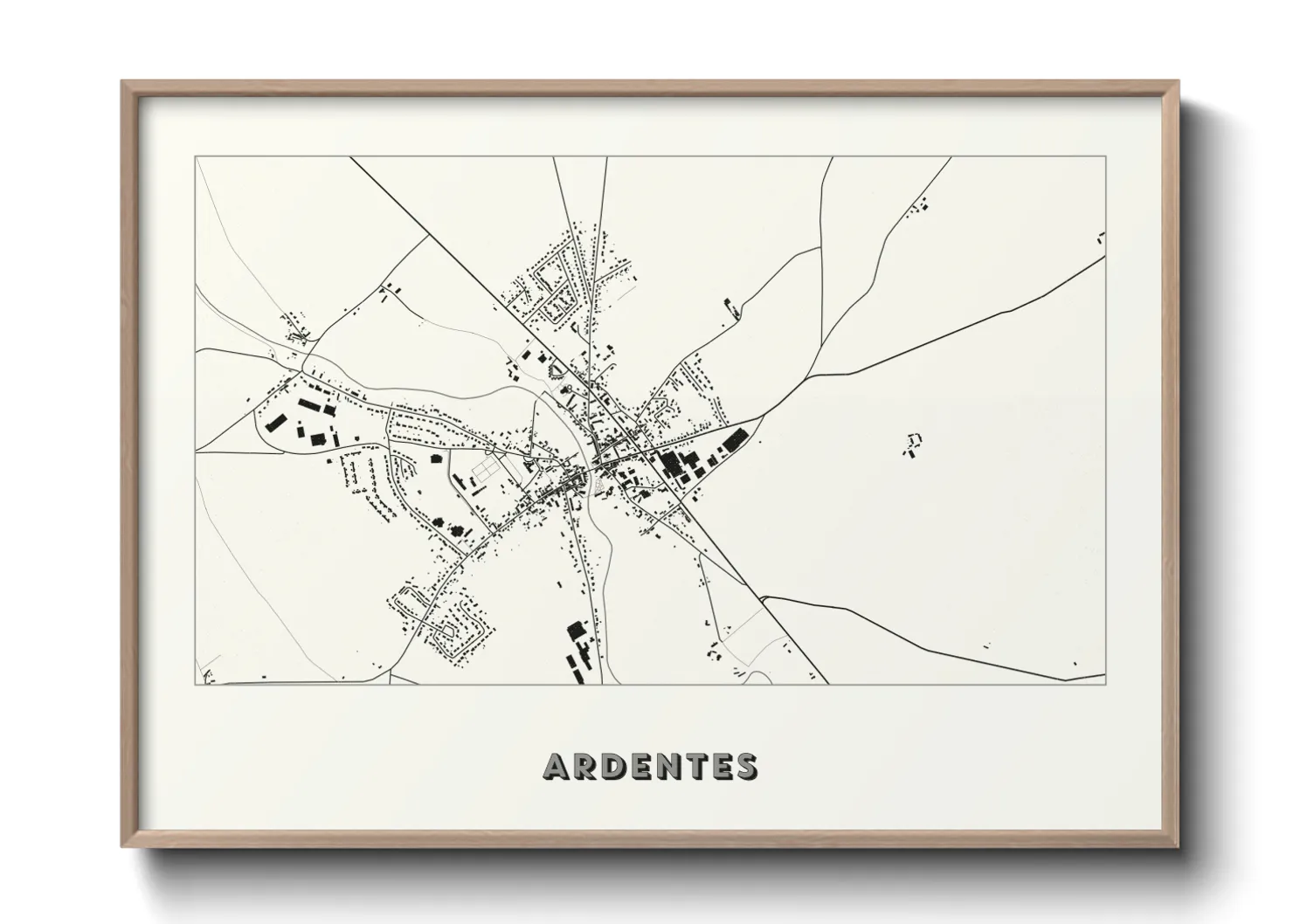 Une affiche de carte sur Ardentes