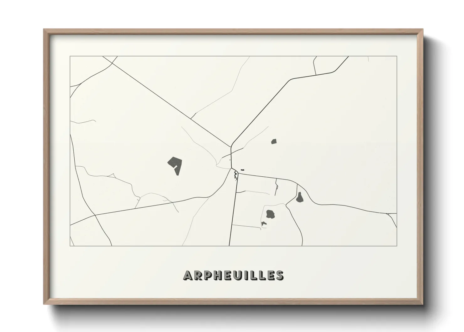 Une affiche de carte sur Arpheuilles