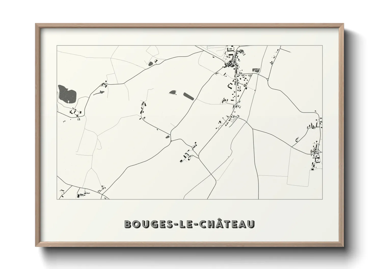 Une affiche de carte sur Bouges-le-Château