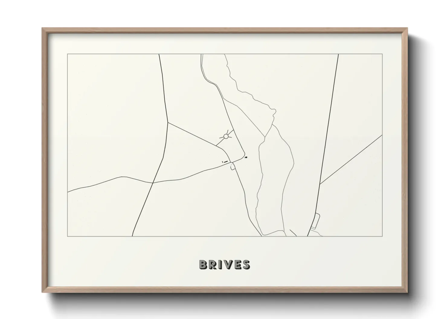 Une affiche de carte sur Brives