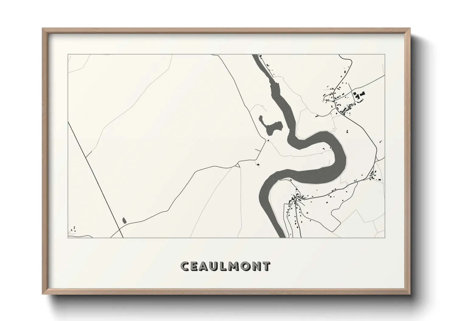 Une affiche de carte sur Ceaulmont