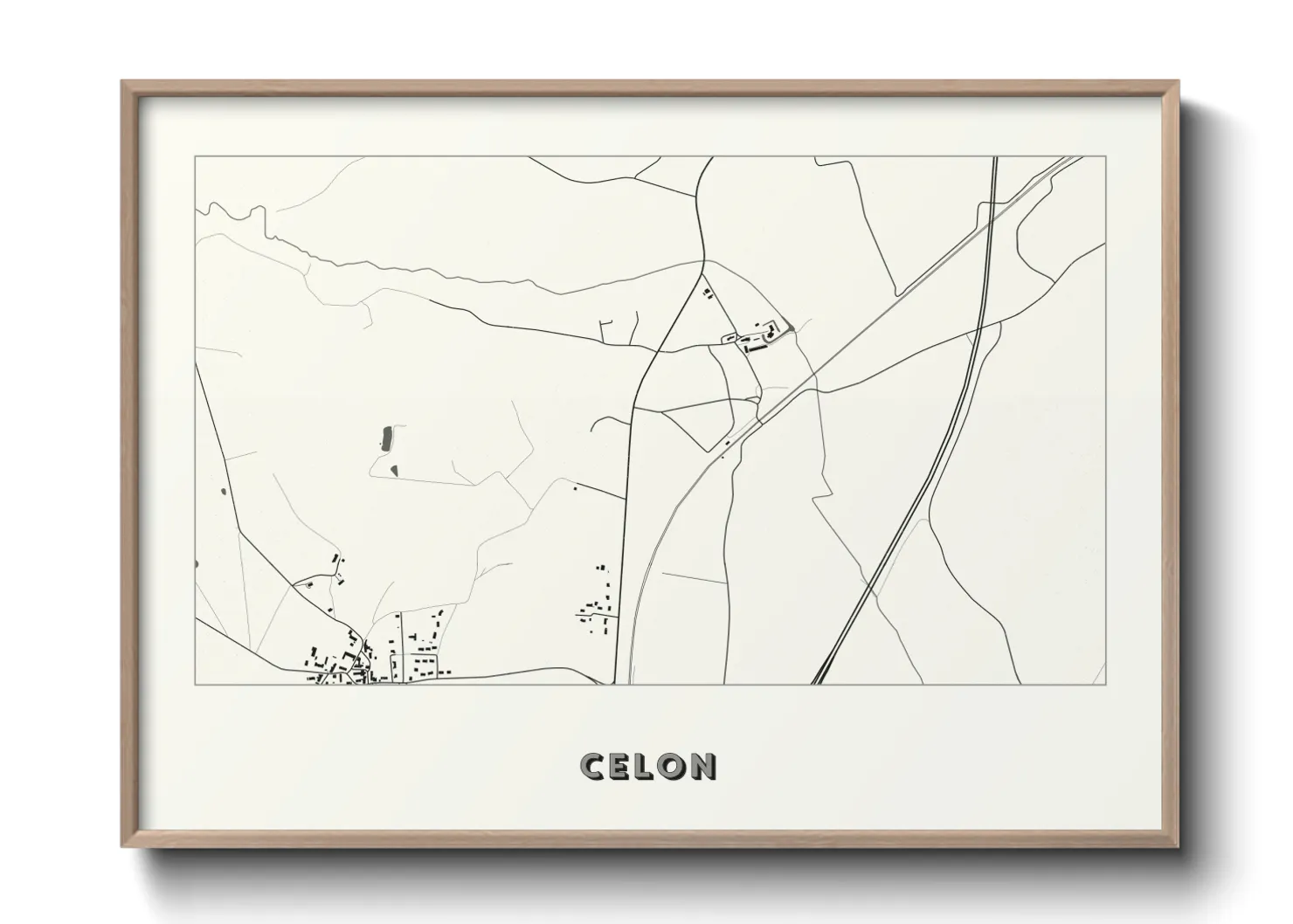 Une affiche de carte sur Celon