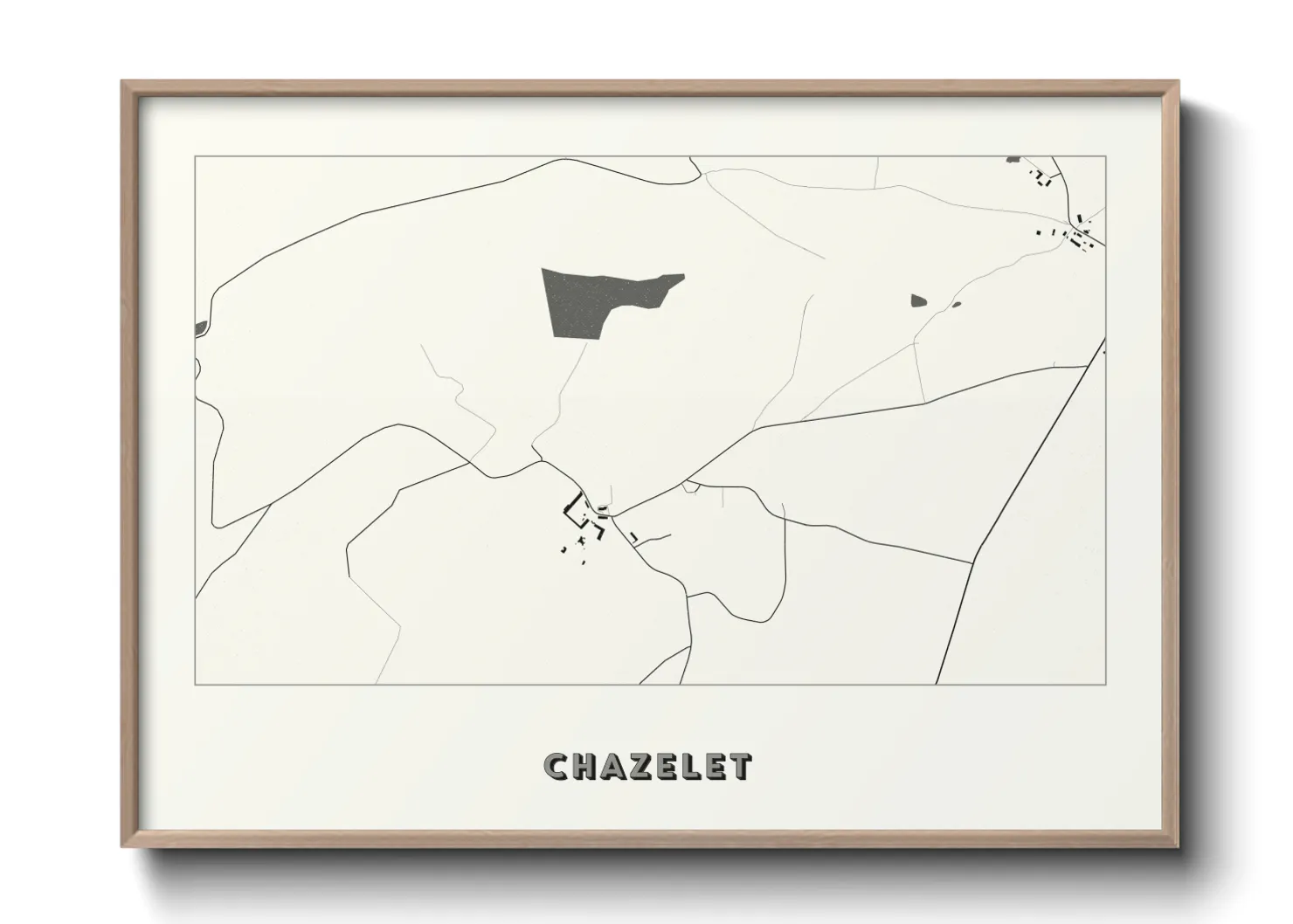 Une affiche de carte sur Chazelet