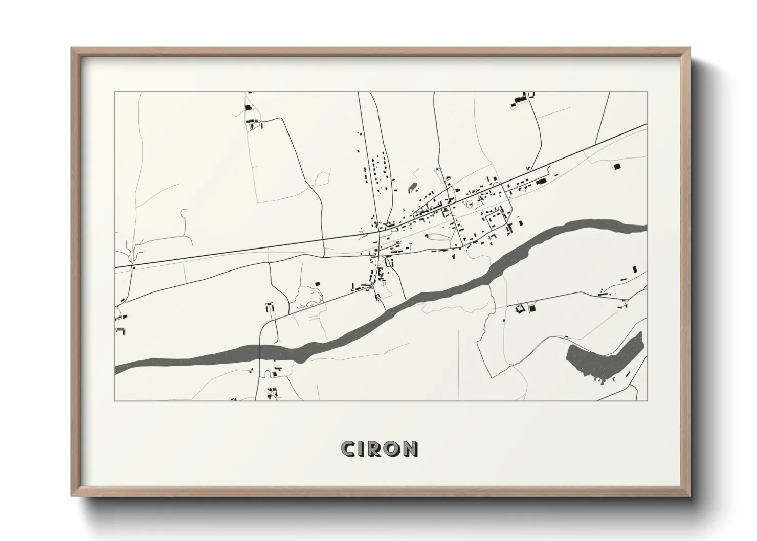 Une affiche de carte sur Ciron