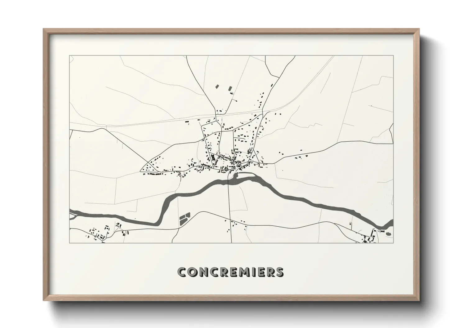 Une affiche de carte sur Concremiers