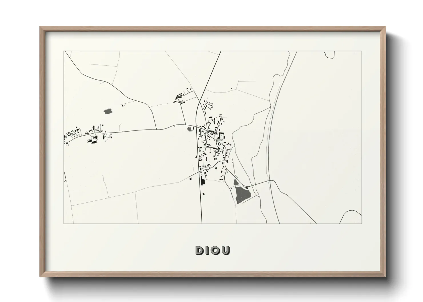 Une affiche de carte sur Diou