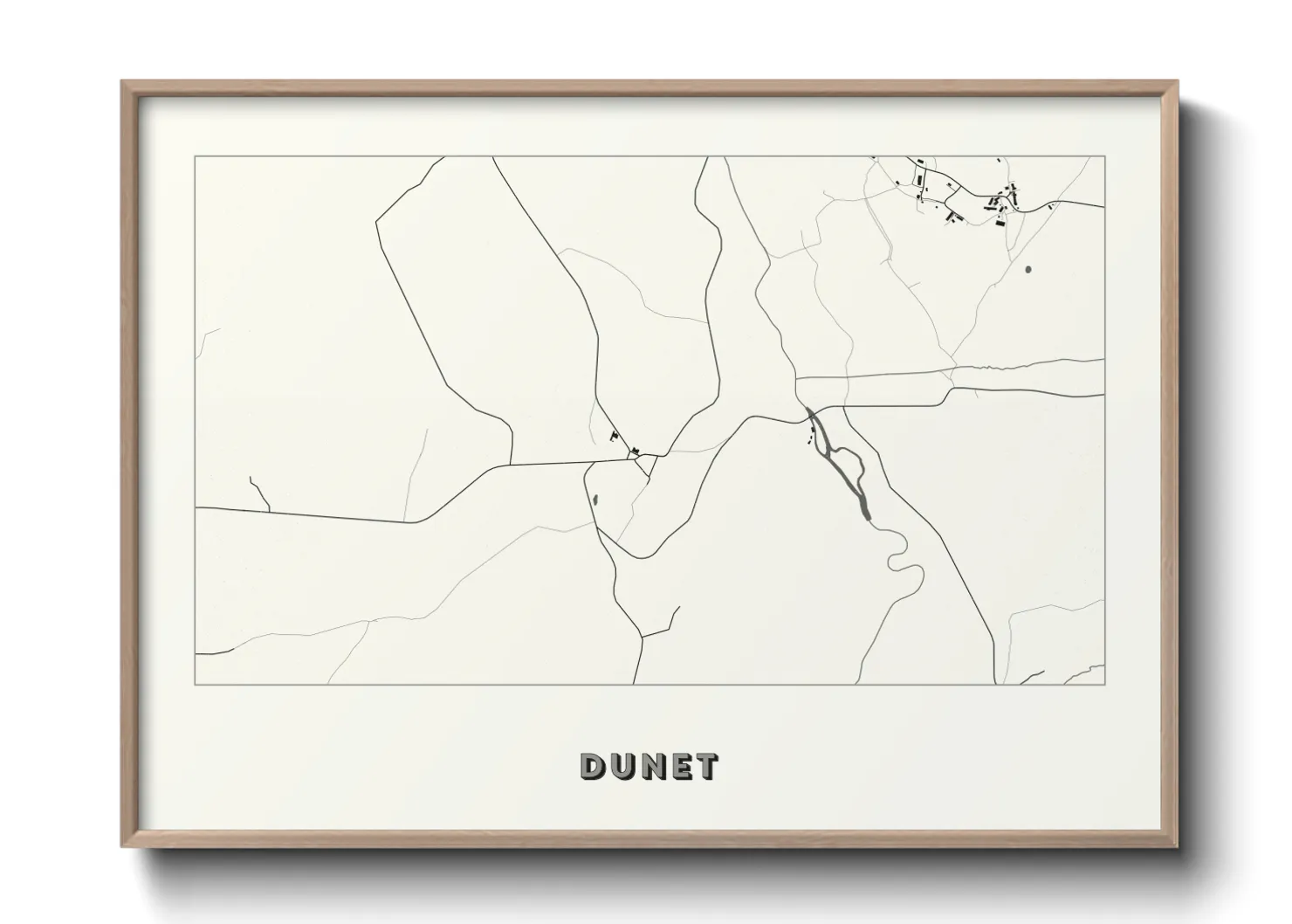 Une affiche de carte sur Dunet