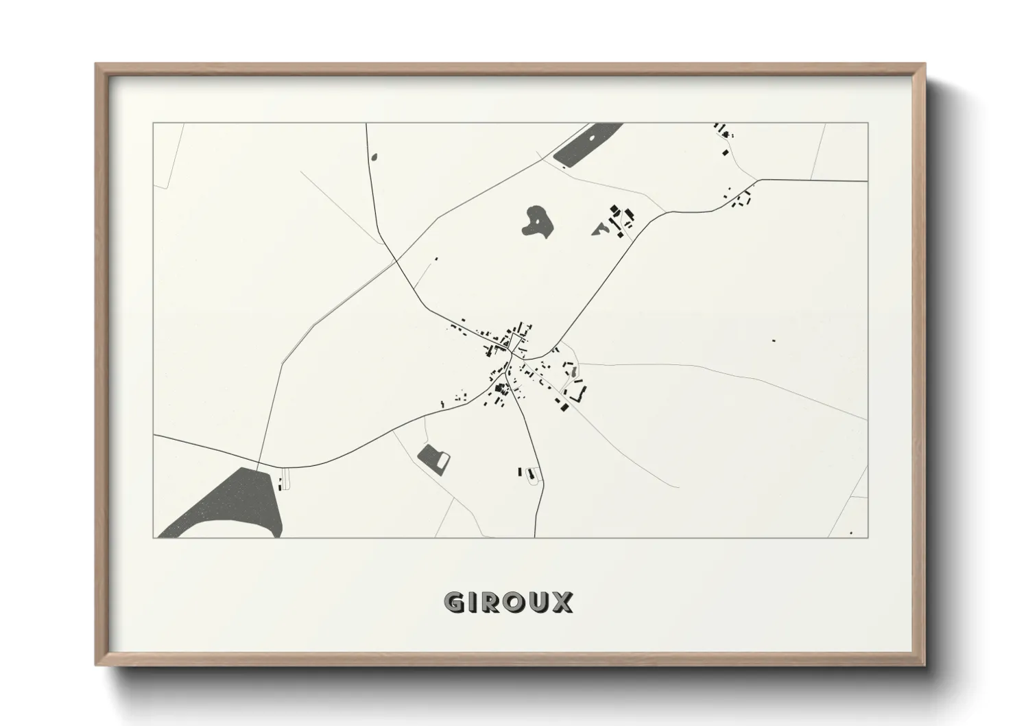 Une affiche de carte sur Giroux