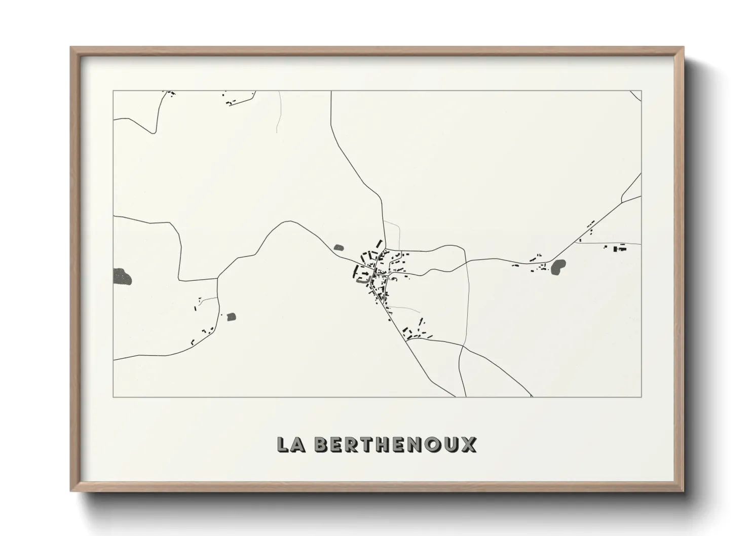 Une affiche de carte sur La Berthenoux