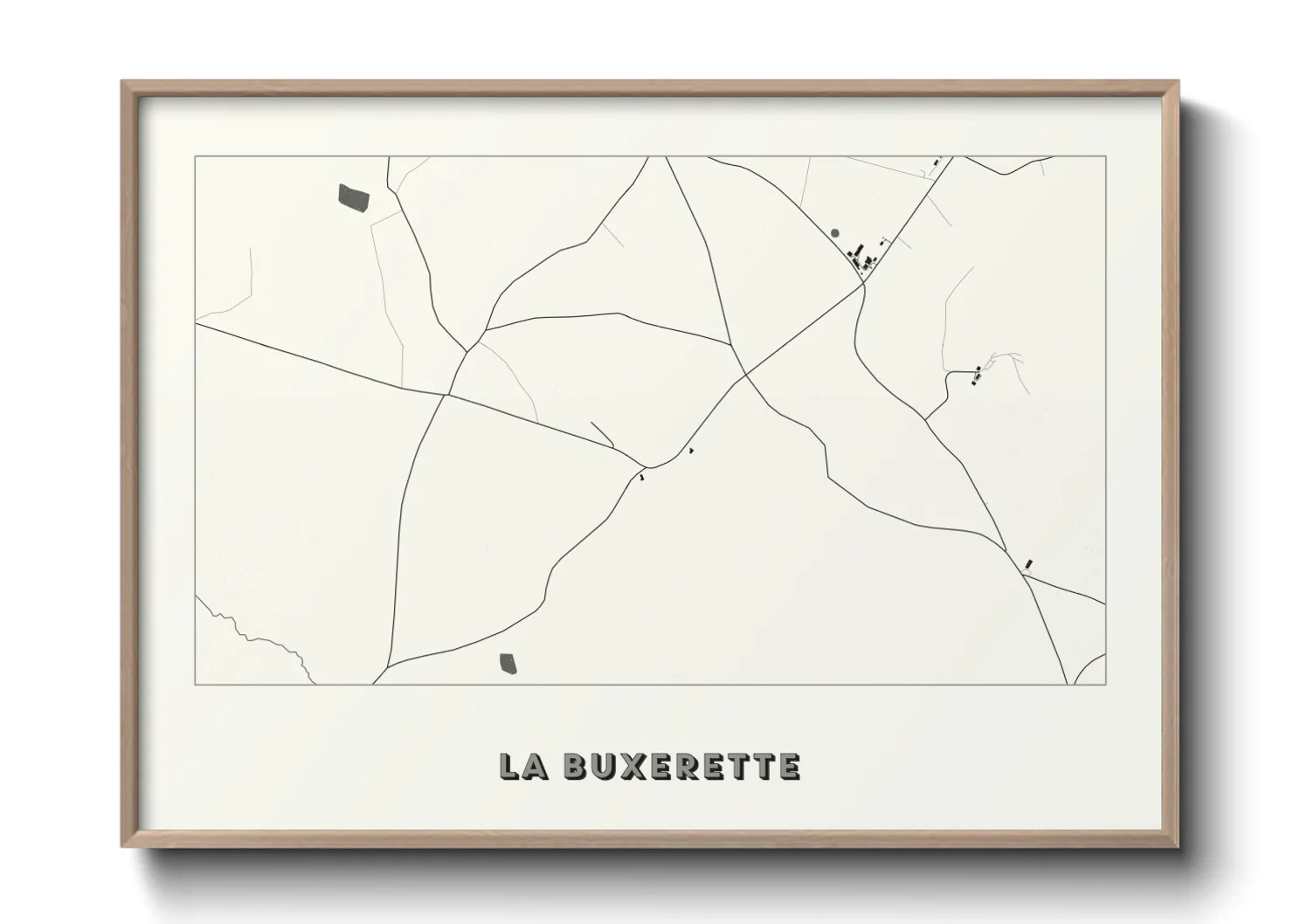 Une affiche de carte sur La Buxerette