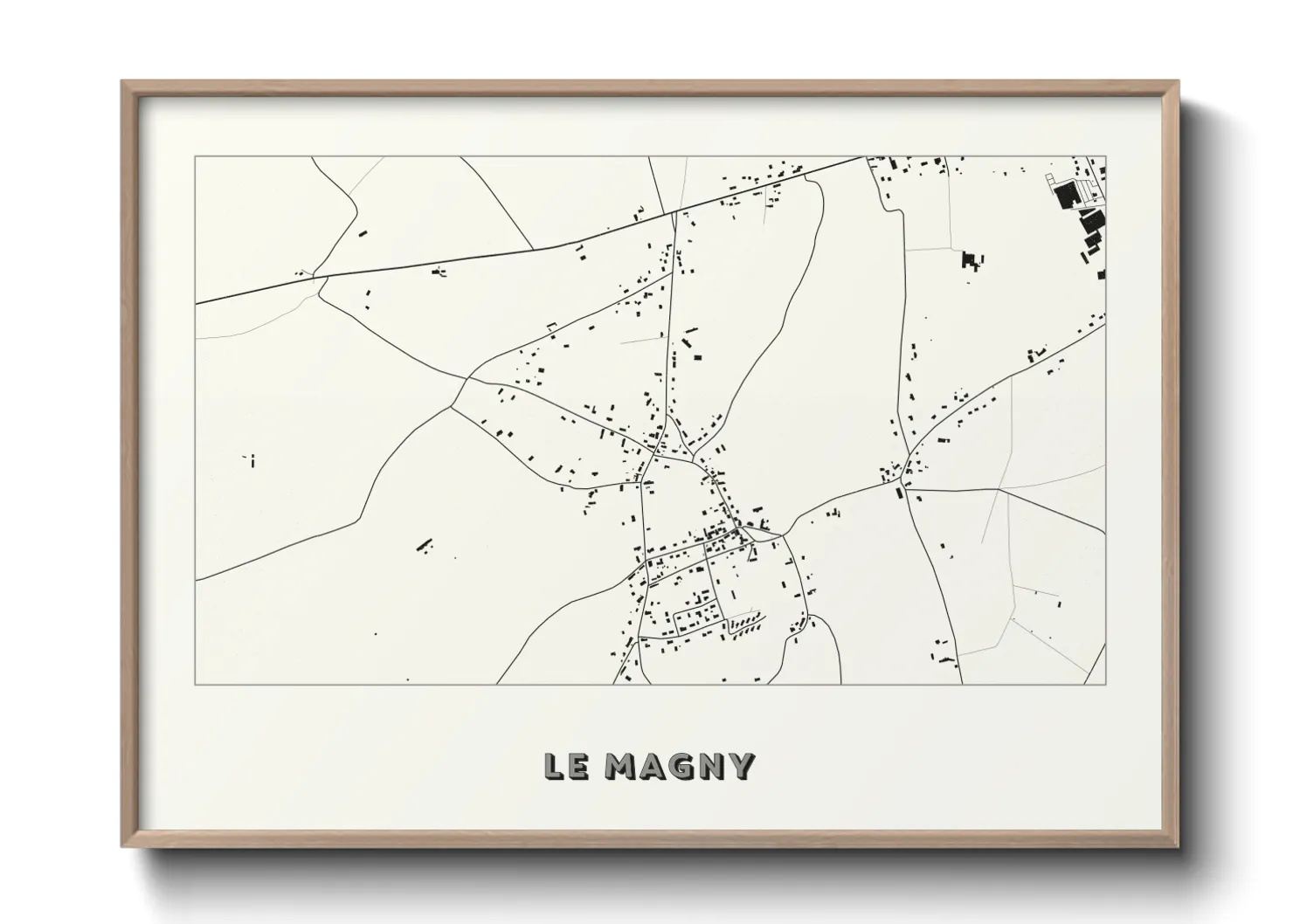 Une affiche de carte sur Le Magny