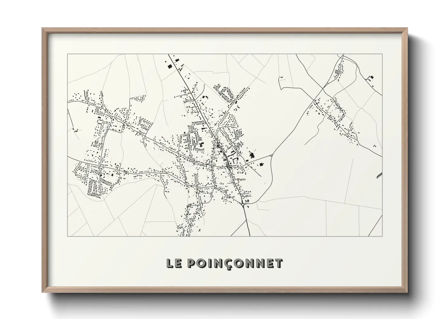 Une affiche de carte sur Le Poinçonnet