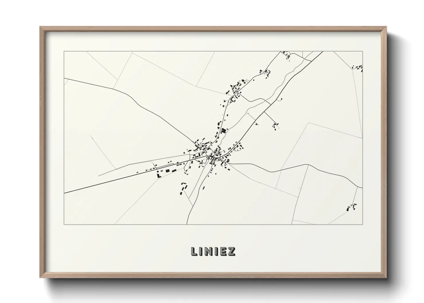 Une affiche de carte sur Liniez