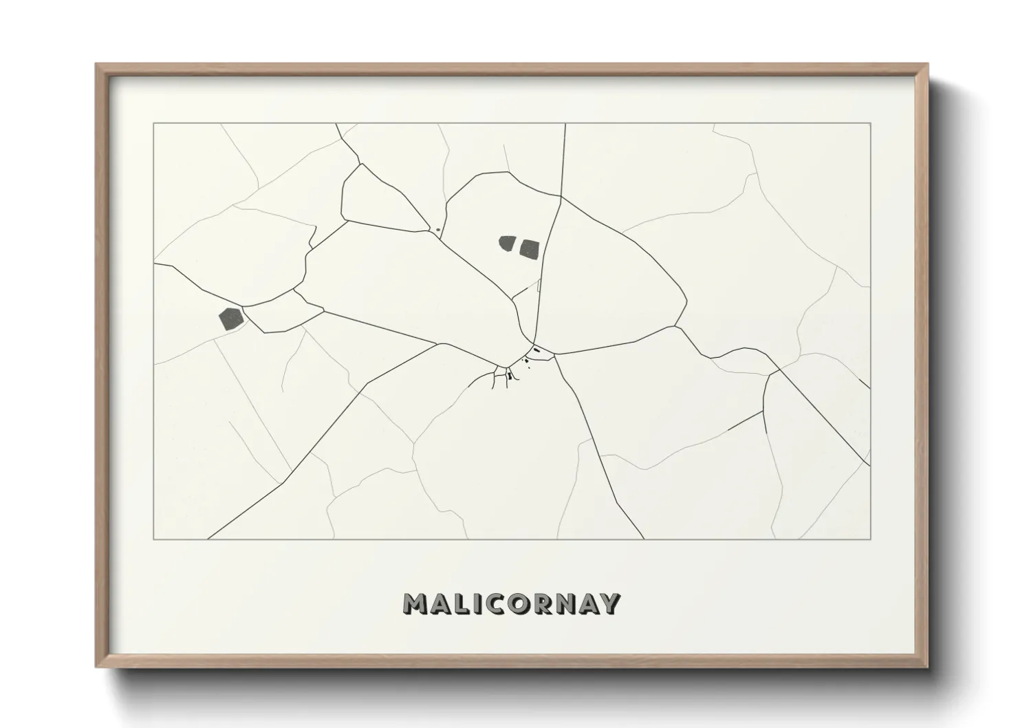 Une affiche de carte sur Malicornay