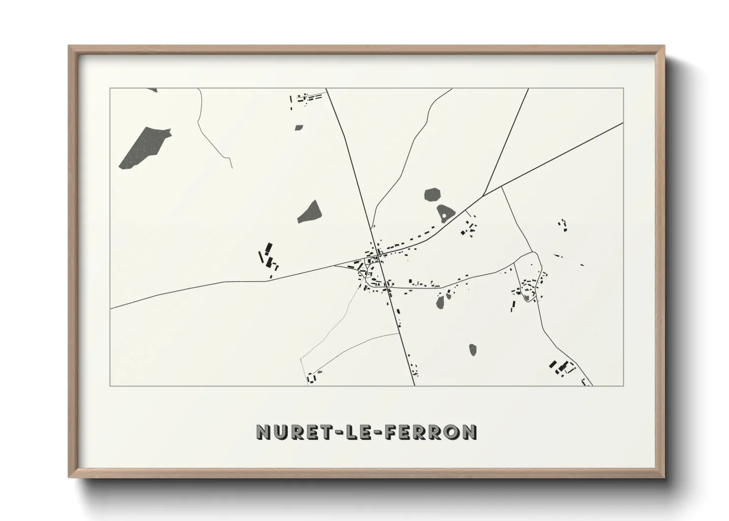 Une affiche de carte sur Nuret-le-Ferron