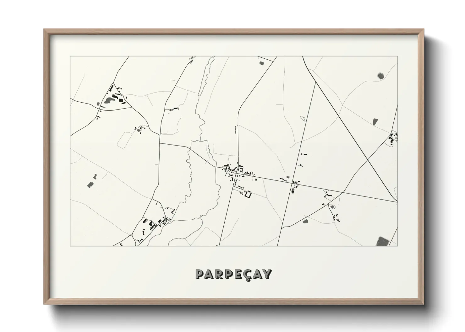 Une affiche de carte sur Parpeçay