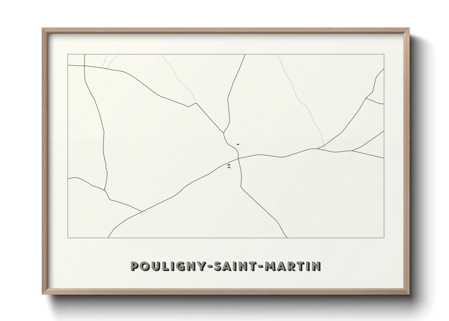 Une affiche de carte sur Pouligny-Saint-Martin