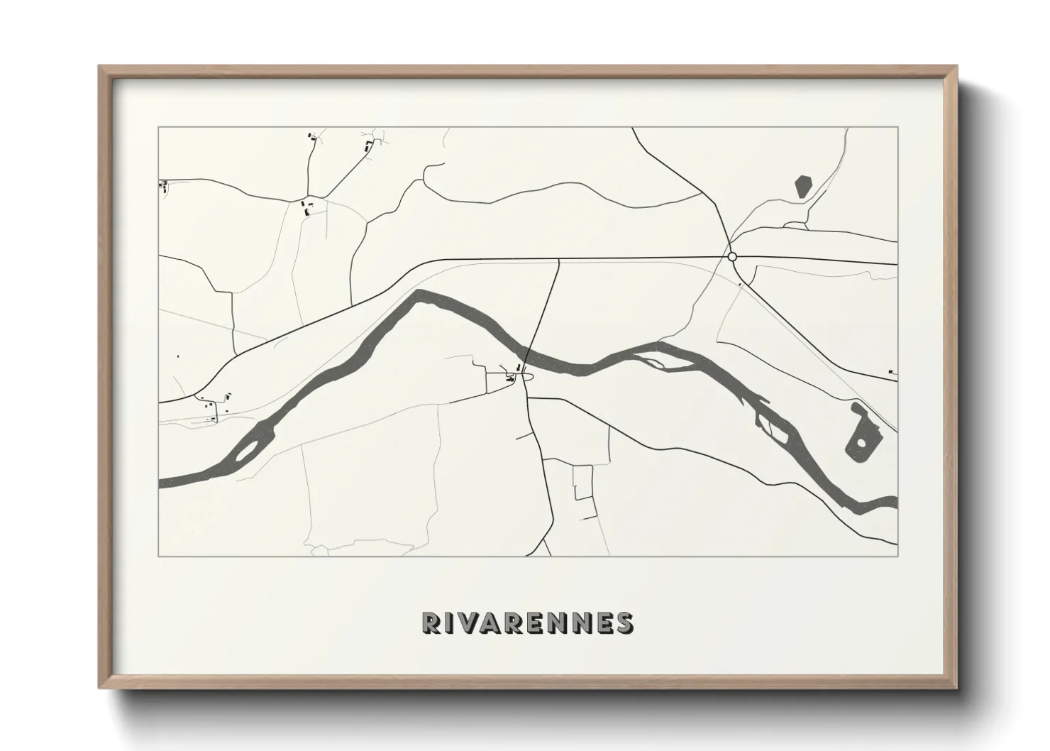 Une affiche de carte sur Rivarennes