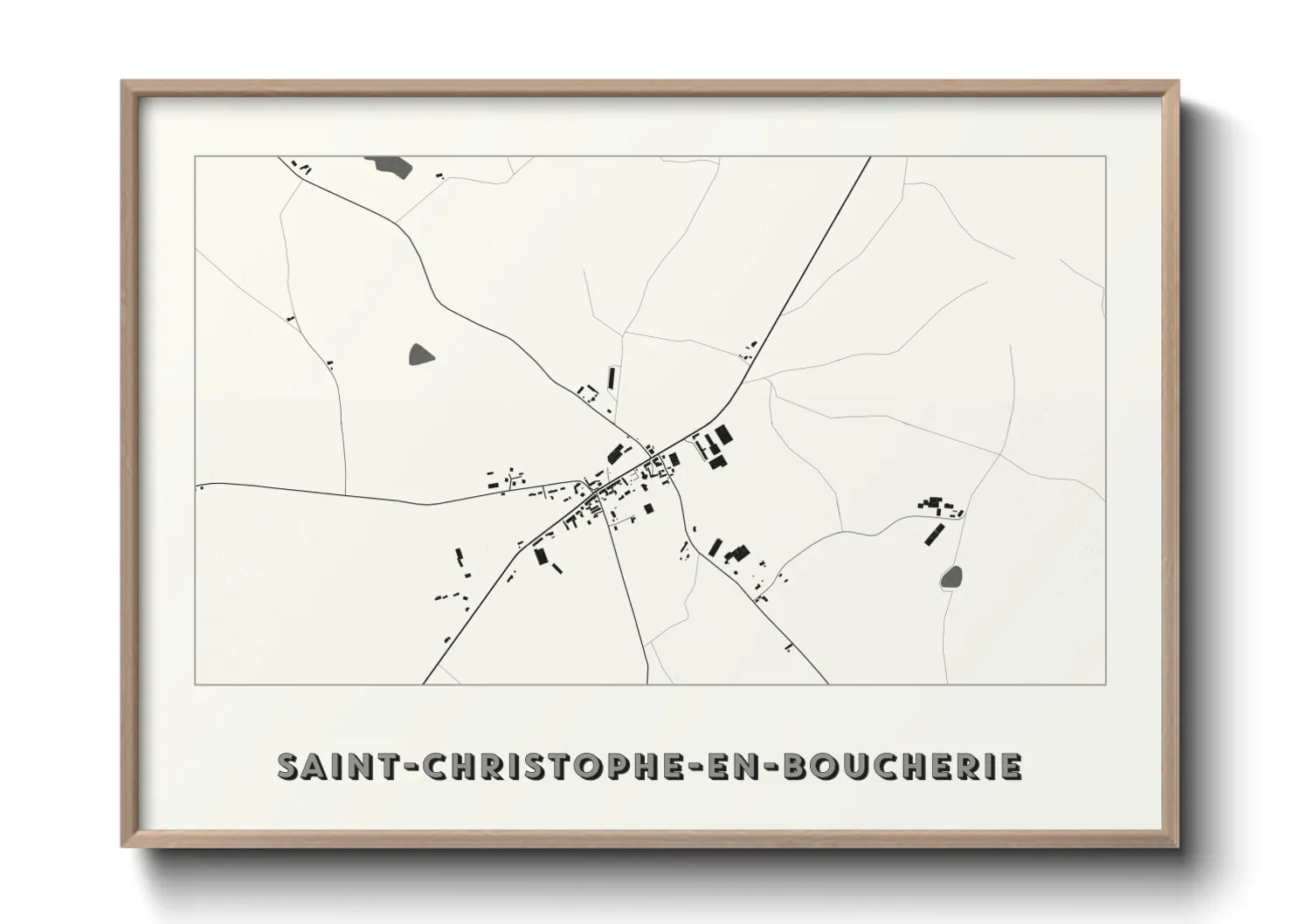Une affiche de carte sur Saint-Christophe-en-Boucherie