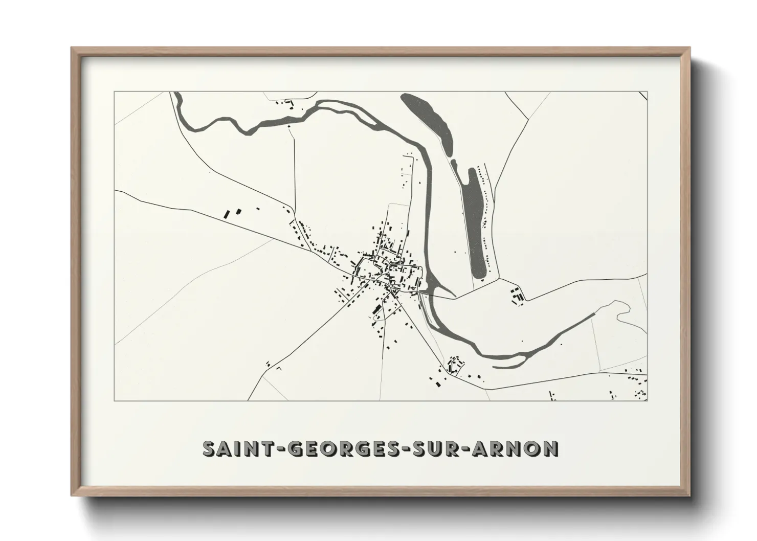 Une affiche de carte sur Saint-Georges-sur-Arnon