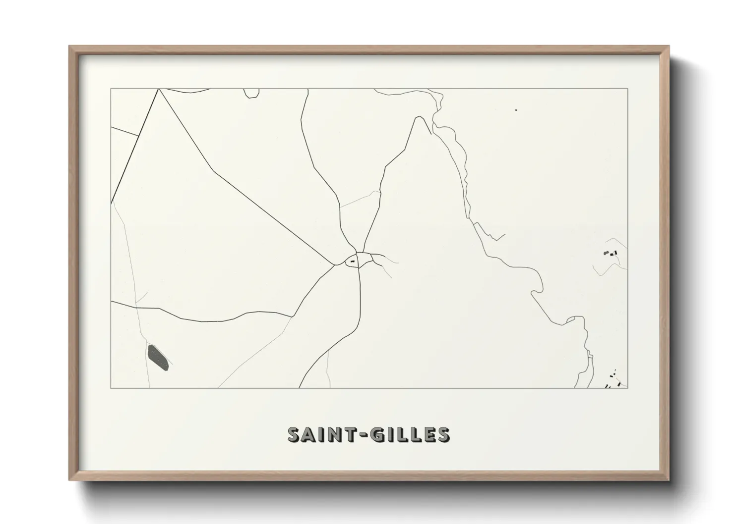 Une affiche de carte sur Saint-Gilles