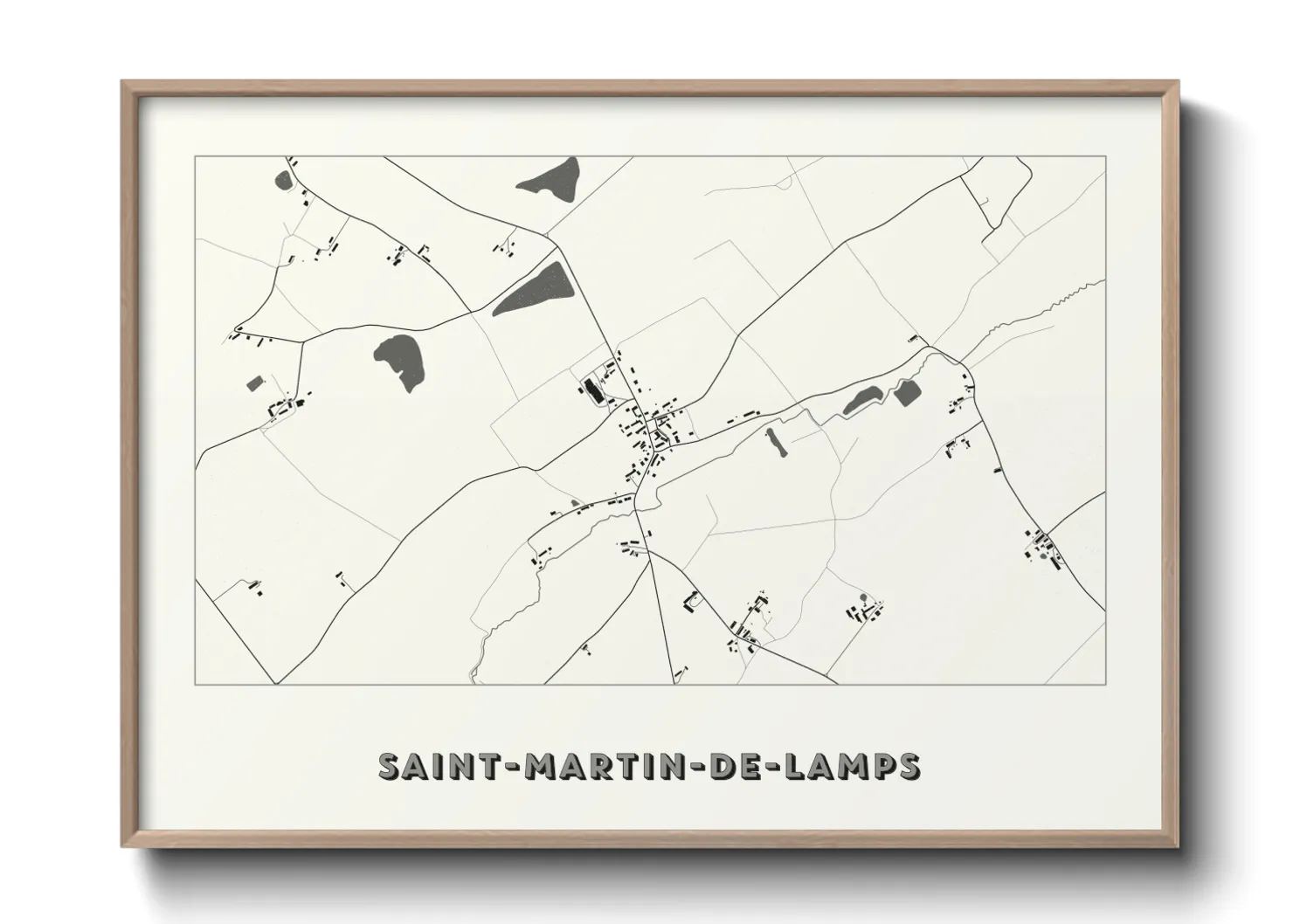 Une affiche de carte sur Saint-Martin-de-Lamps