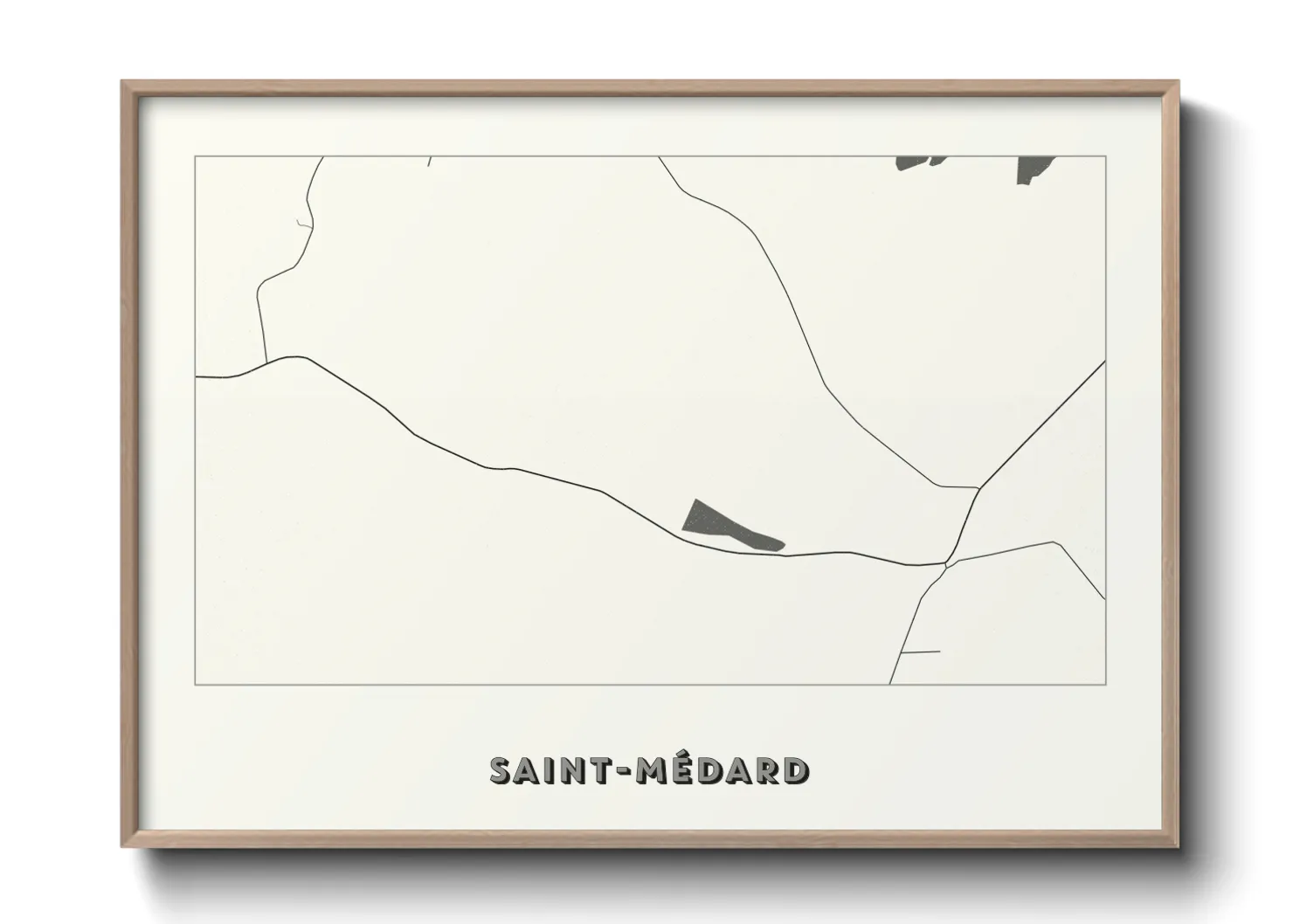 Une affiche de carte sur Saint-Médard