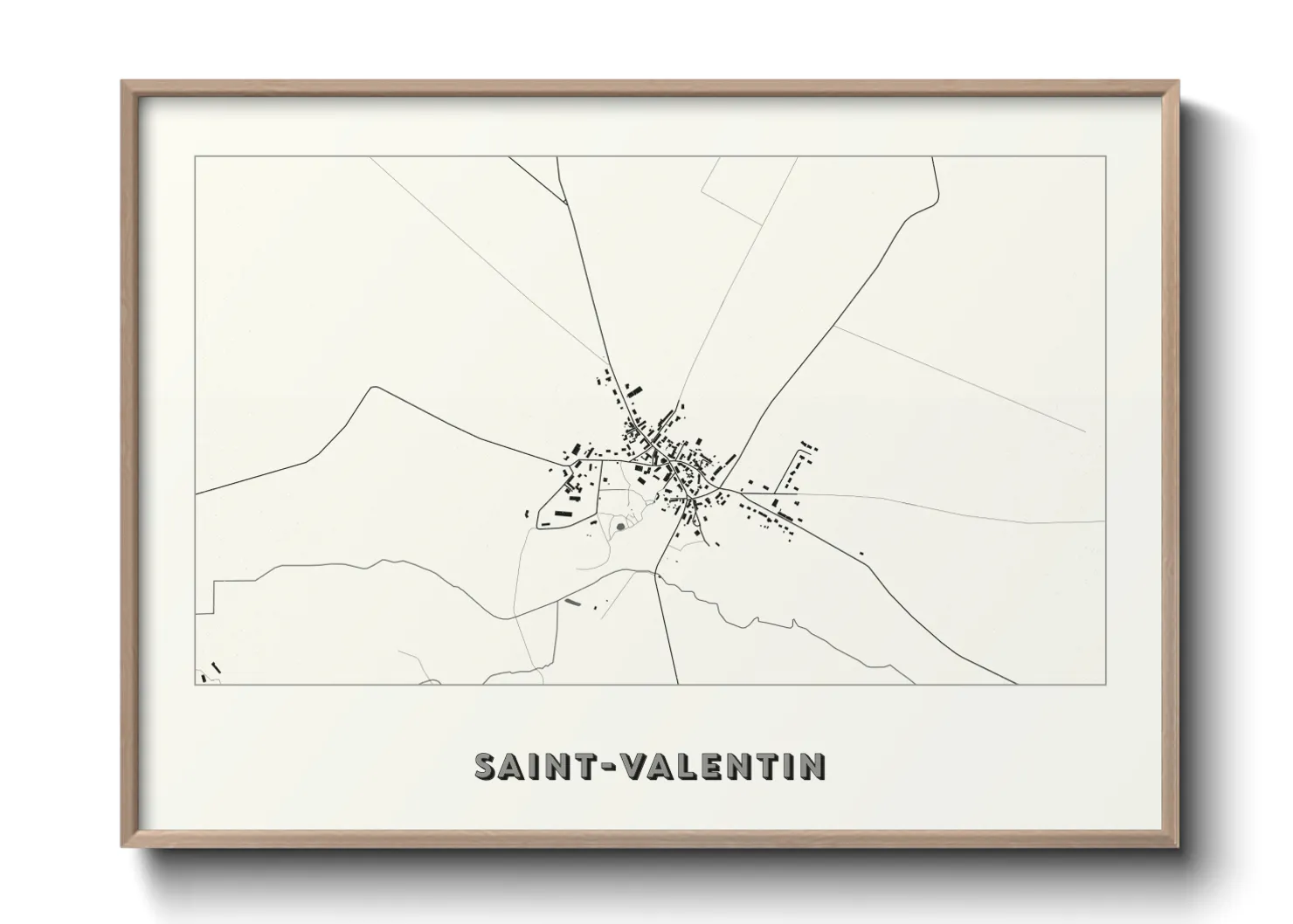 Une affiche de carte sur Saint-Valentin