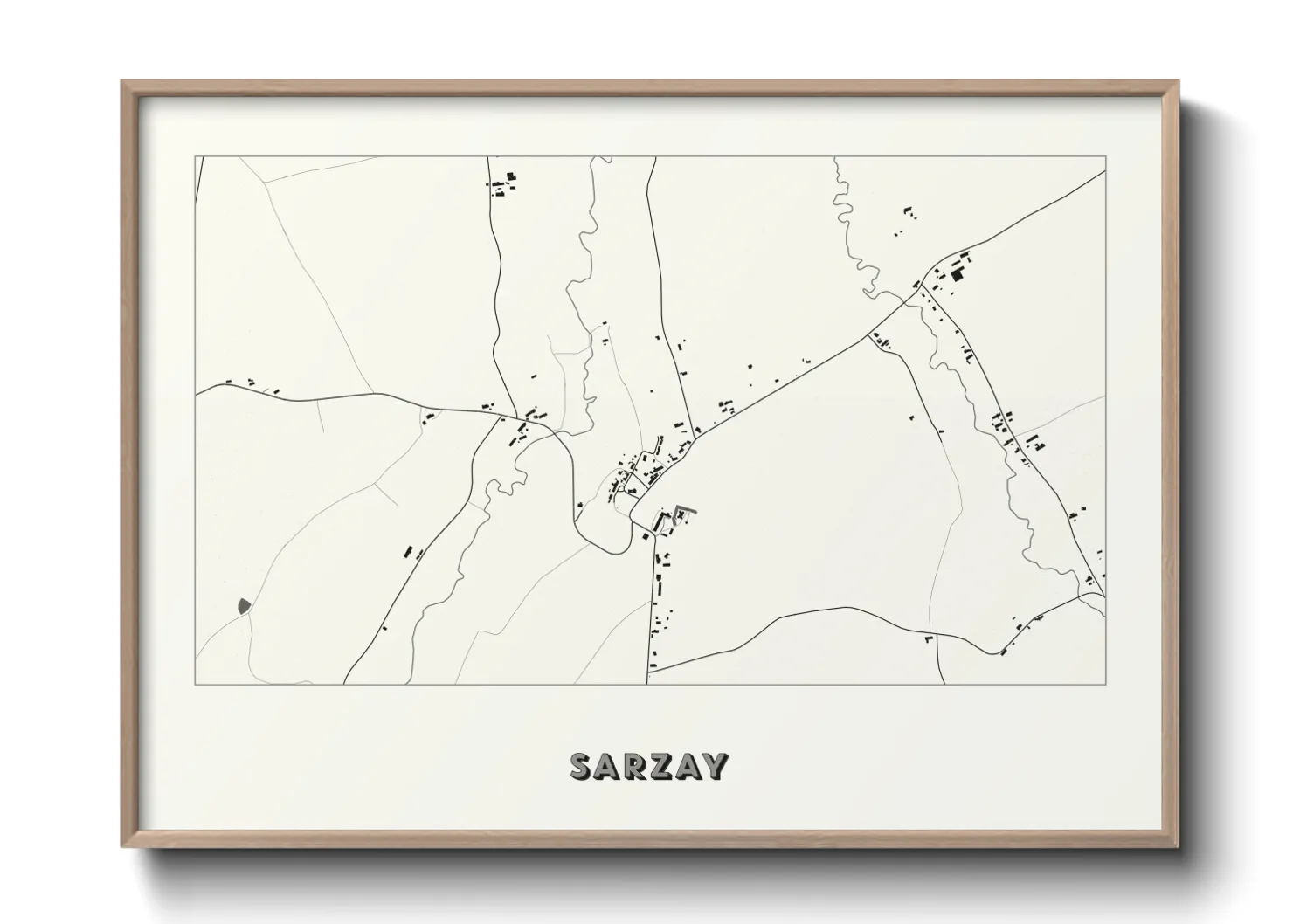 Une affiche de carte sur Sarzay