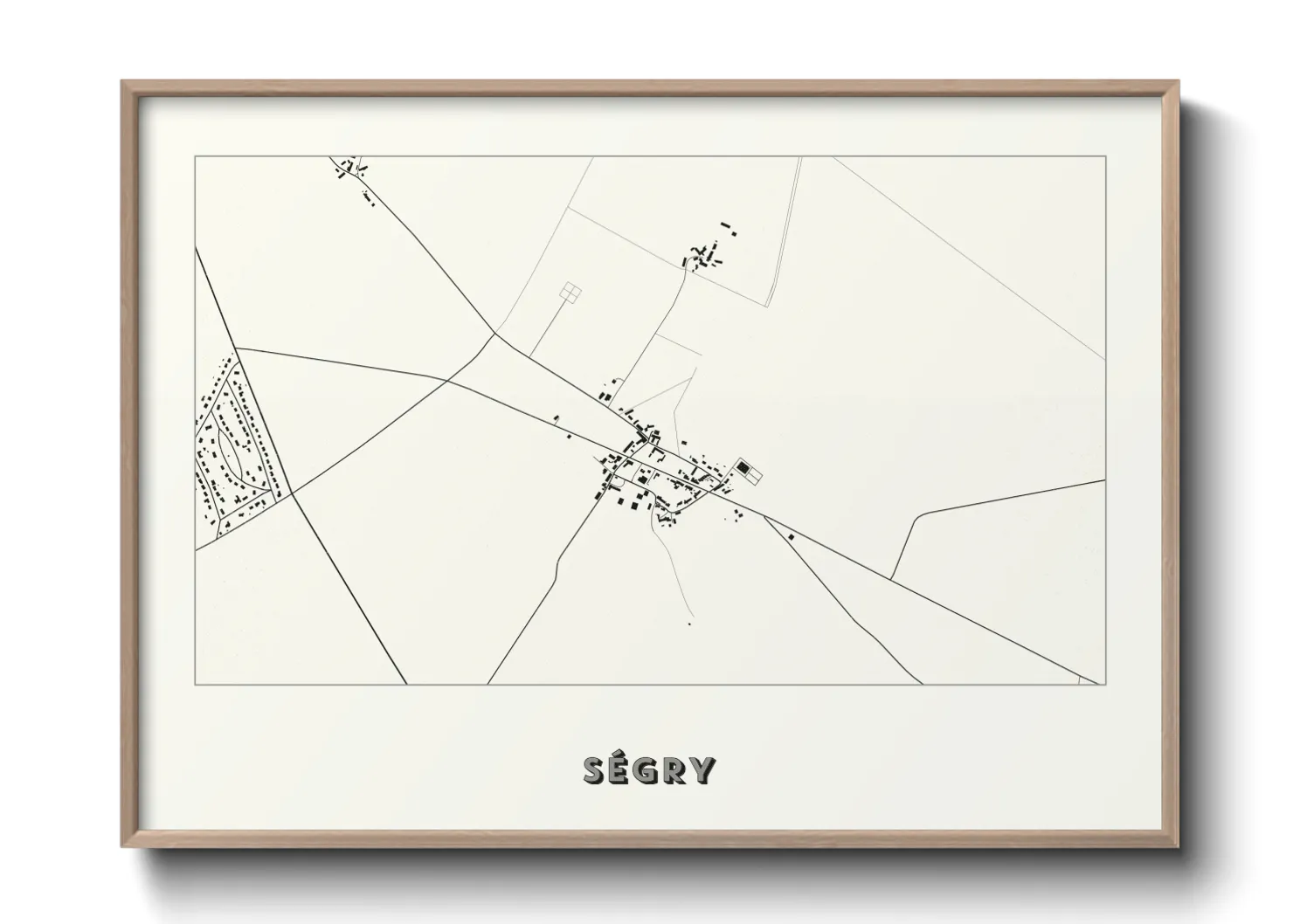 Une affiche de carte sur Ségry