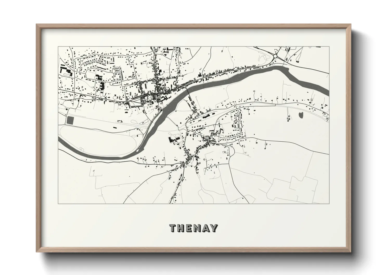 Une affiche de carte sur Thenay