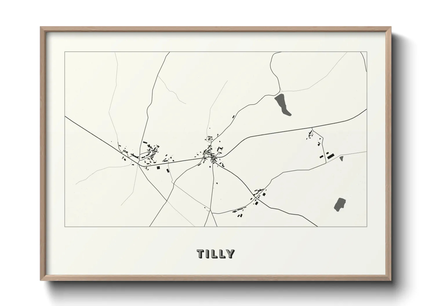 Une affiche de carte sur Tilly