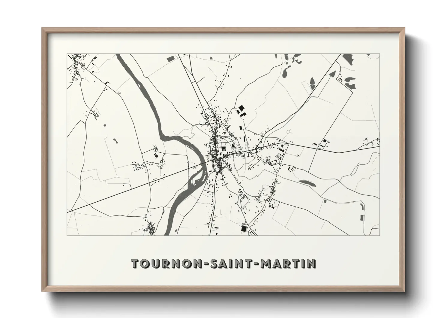 Une affiche de carte sur Tournon-Saint-Martin