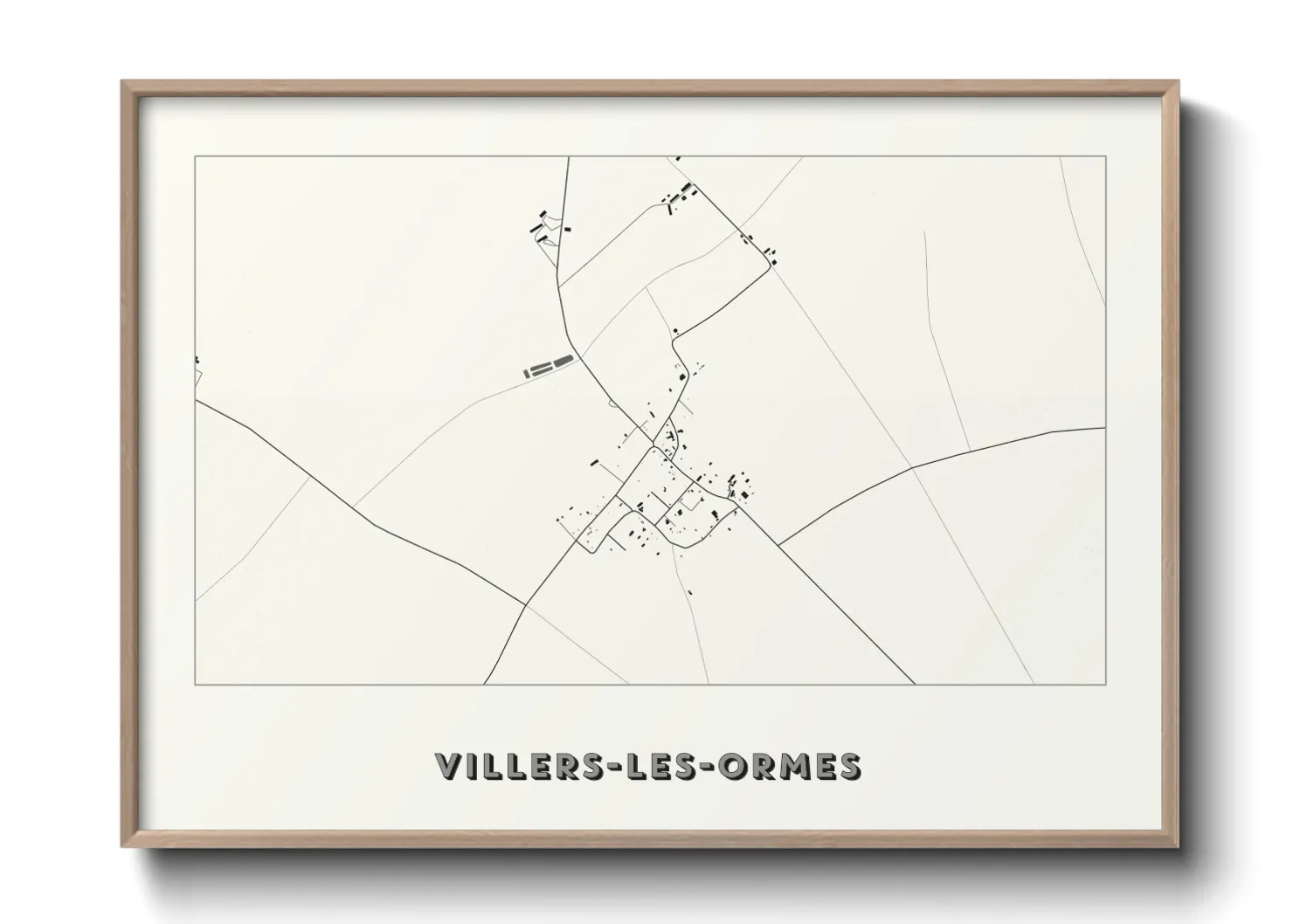 Une affiche de carte sur Villers-les-Ormes