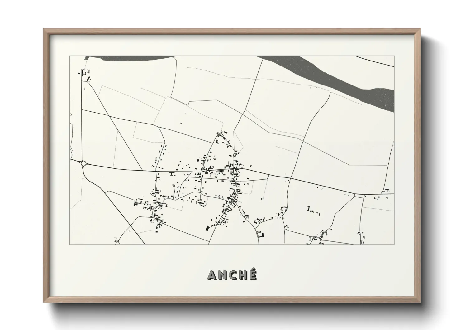 Une affiche de carte sur Anché