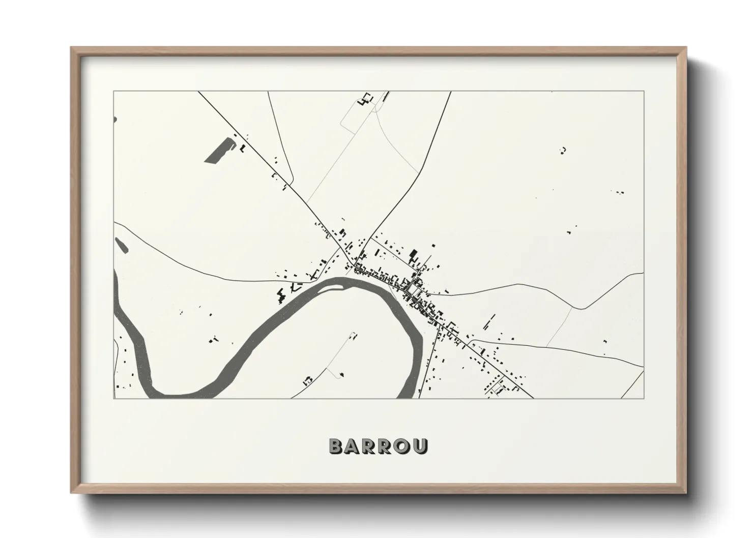 Une affiche de carte sur Barrou