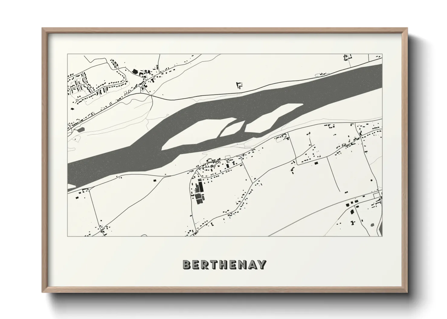 Une affiche de carte sur Berthenay