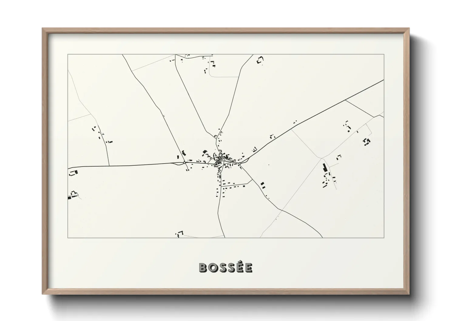 Une affiche de carte sur Bossée