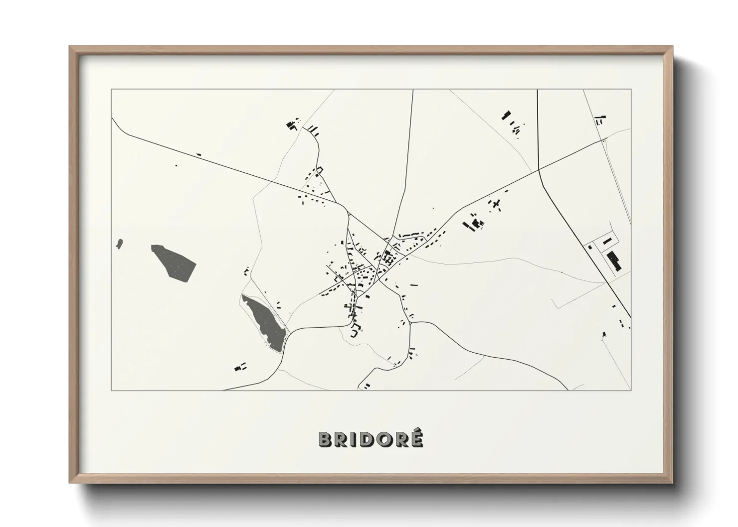 Une affiche de carte sur Bridoré