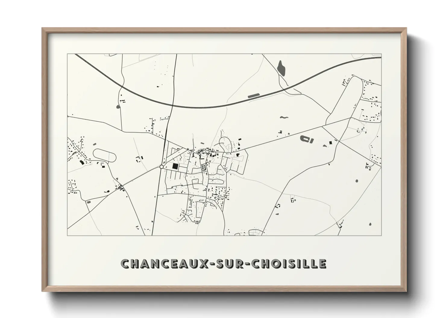 Une affiche de carte sur Chanceaux-sur-Choisille