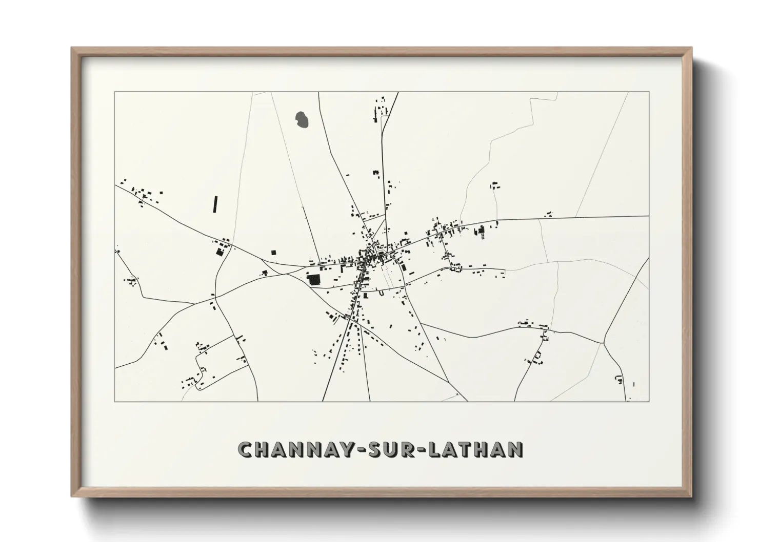 Une affiche de carte sur Channay-sur-Lathan